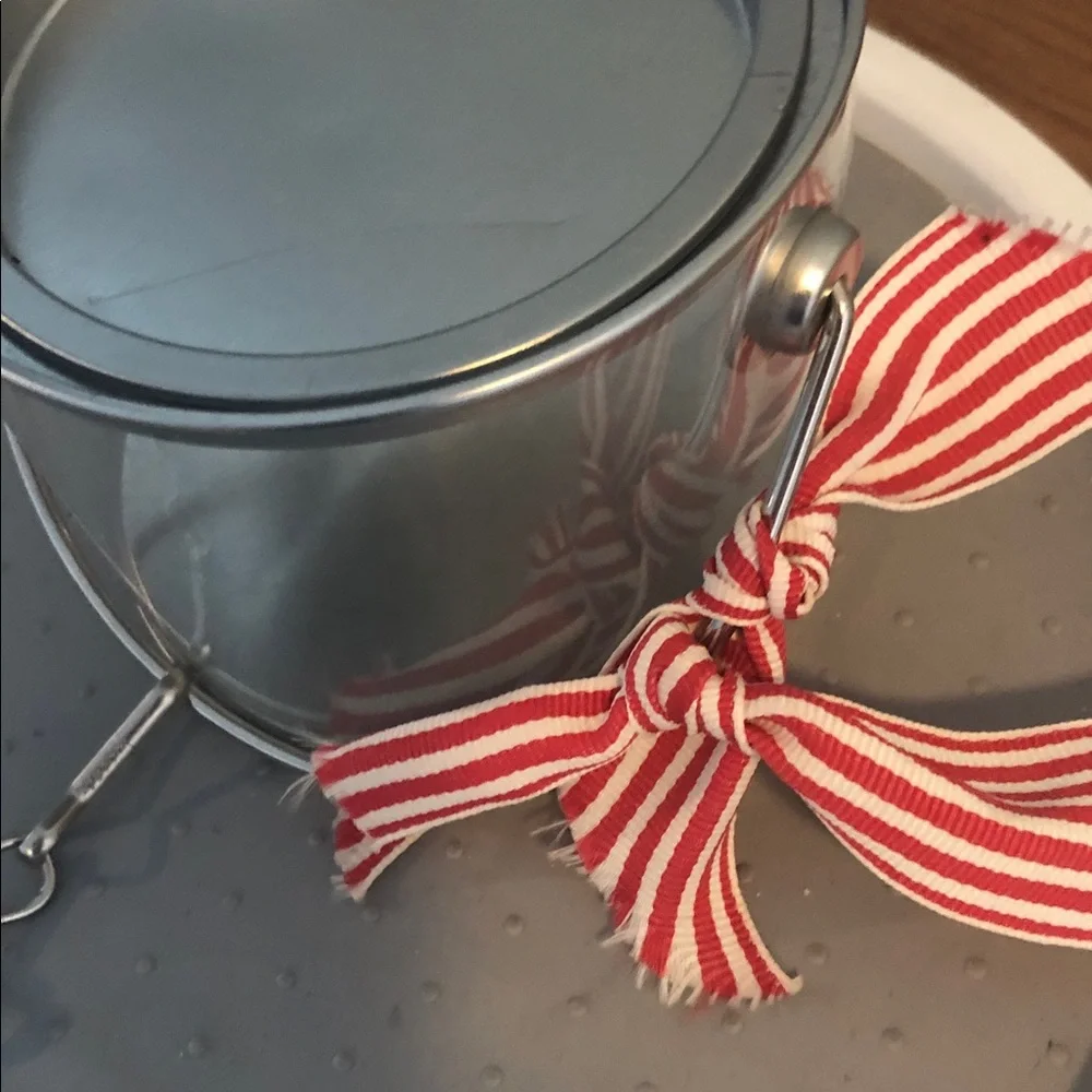 ADORABLE MINI CLEAR PLASTIC DECORATIVE PAINT CAN